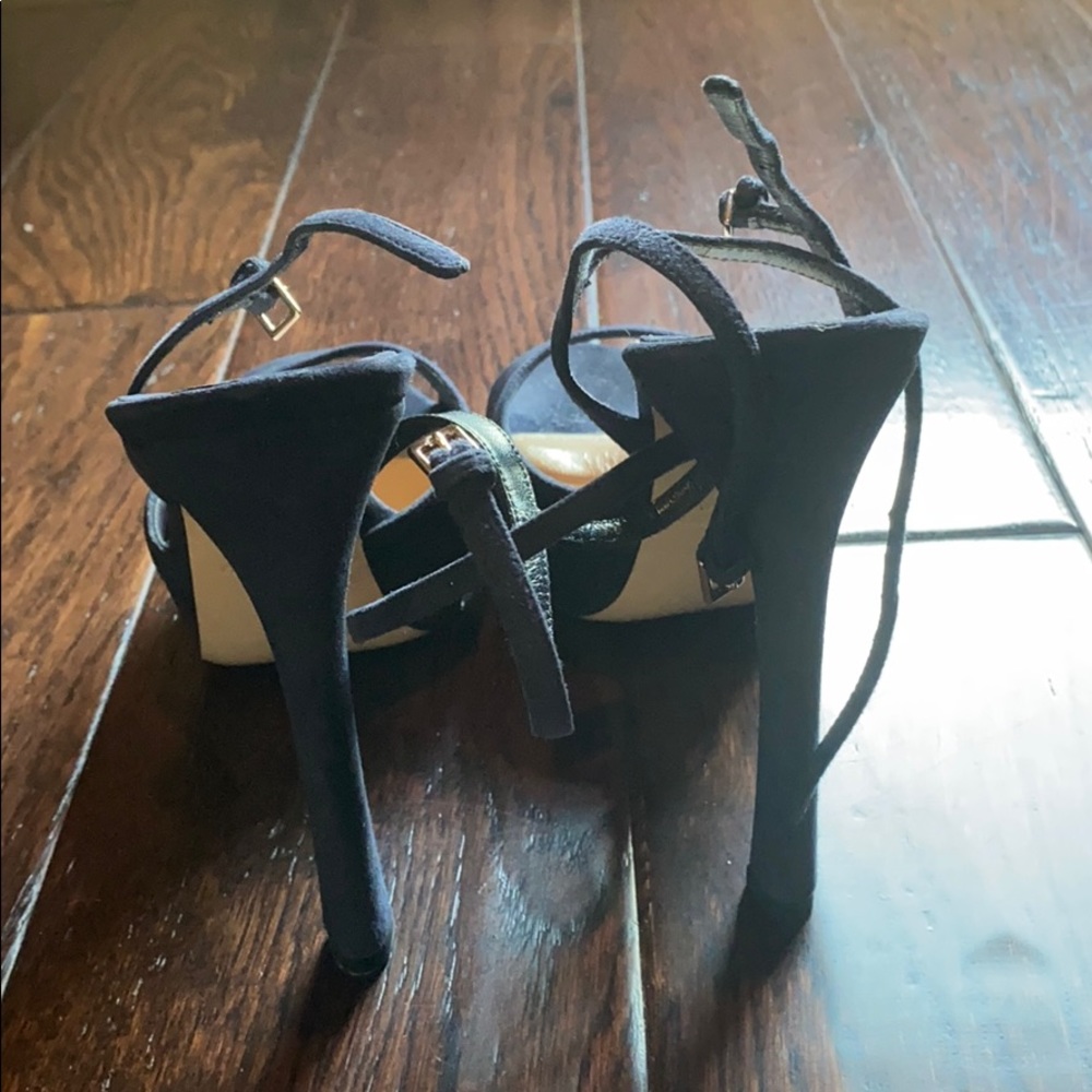 **Never Worn** Miu Miu Navy Suede Sandals - image 3